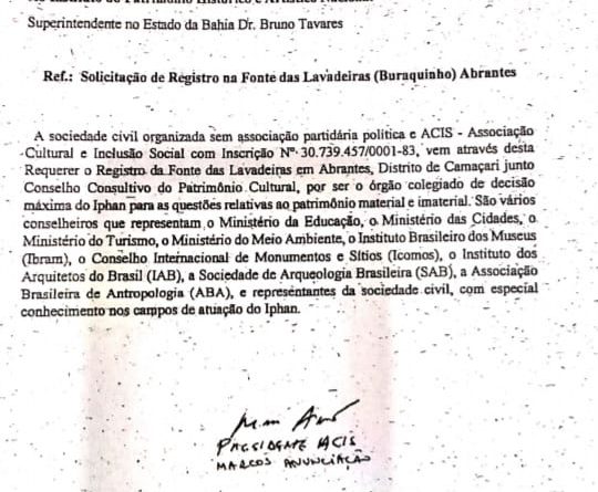 Associação entra no IPHAN para mudar sem consulta o nome da Fonte do Buraquinho e revolta a comunidade de Vila de Abrantes 1