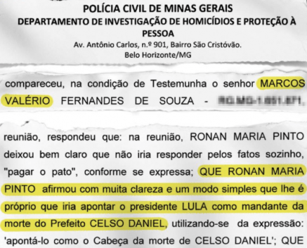 Marcos Valério cita Lula como mandante do assassinato de Celso Daniel 2