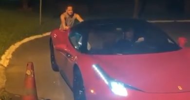 Vídeo: Leonardo aparece empurrando Ferrari: ‘De que adianta se não põe gasolina?’ 2