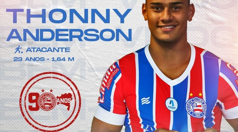 Bahia anuncia Thonny Anderson no limite para inscrição da Copa do Nordeste 1