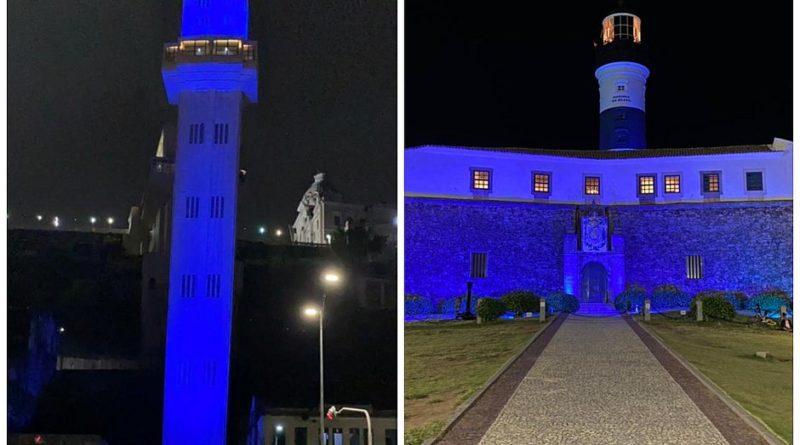 Monumentos de Salvador recebem iluminação especial em alusão ao Novembro Azul 1