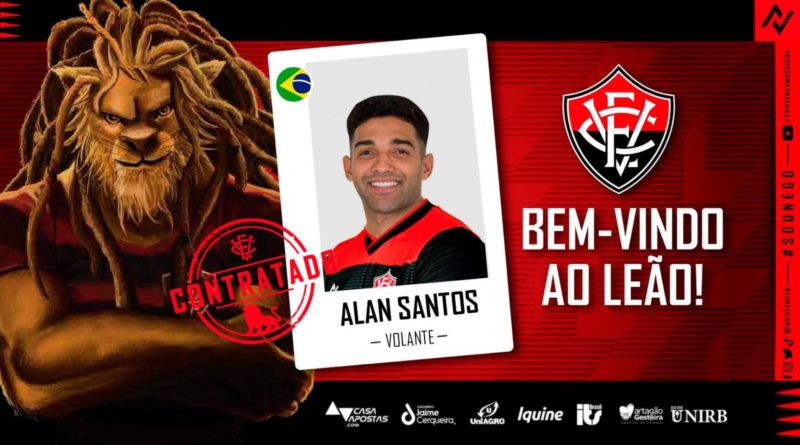 Alan Santos tem nome publicado no BID e é anunciado oficialmente como novo reforço do Vitória para 2022 1