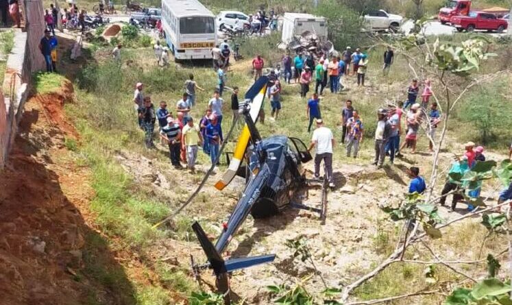 Helicóptero cai com Jonga Bacelar e Marcinho Oliveira no interior da Bahia 1