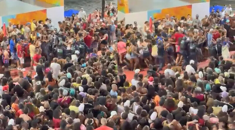 Brigas marcam o Pipoco de Léo Santana no pré-carnaval de Salvador 1