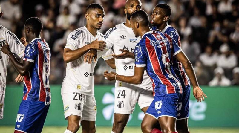 Em jogo morno, Santos e Bahia empatam no jogo de ida pelas oitavas da Copa do Brasil 1