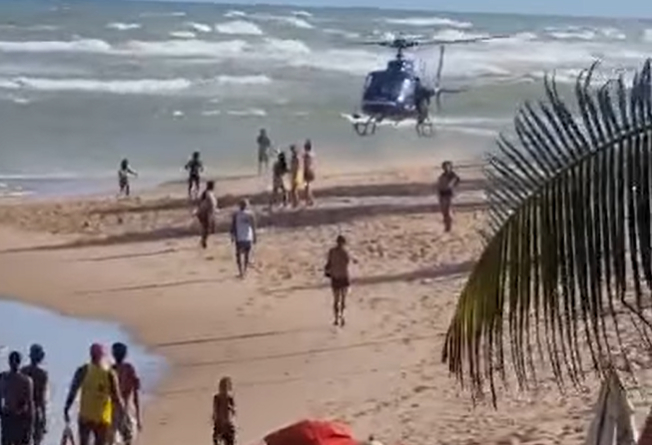 Graer resgata pai e filho vítimas de afogamento na praia de Jauá