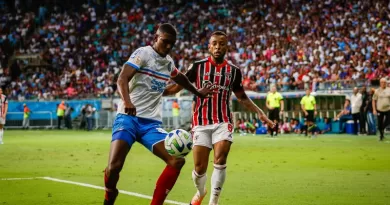 Bahia leva gol no fim, perde para o São Paulo e afunda na zona de rebaixamento