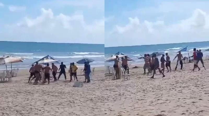 Torcidas organizadas de Atlético-MG e Vitória brigam na orla de Salvador