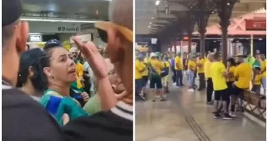 Torcedores do Corinthians impedem entrada de bolsonaristas no metrô de São Paulo