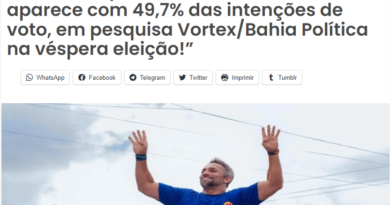 Na véspera da eleição em Camaçari, site publica pesquisa duvidosa e sem registro no TRE