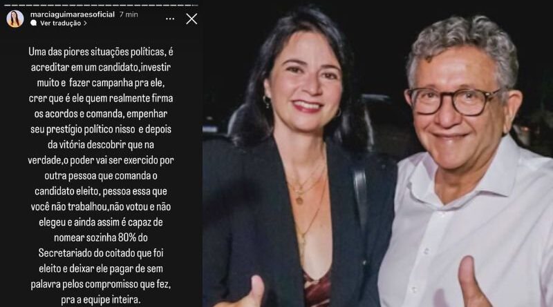 Ex-secretária de Camaçari dispara críticas nas redes sociais e apaga postagem