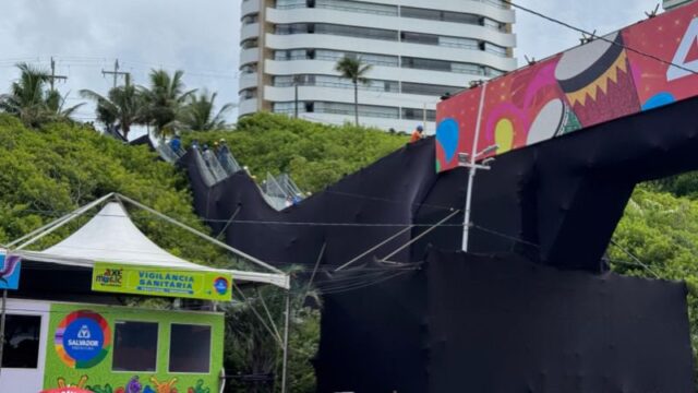 Justiça determina interdição de passarela construída para acesso a camarotes no Carnaval de Salvador