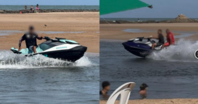 Jet skis em alta velocidade colocam banhistas em risco em Barra do Jacuípe 3