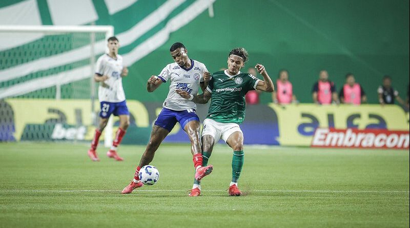 Bahia vence o Palmeiras no Allianz Parque e sobe na tabela do Brasileirão