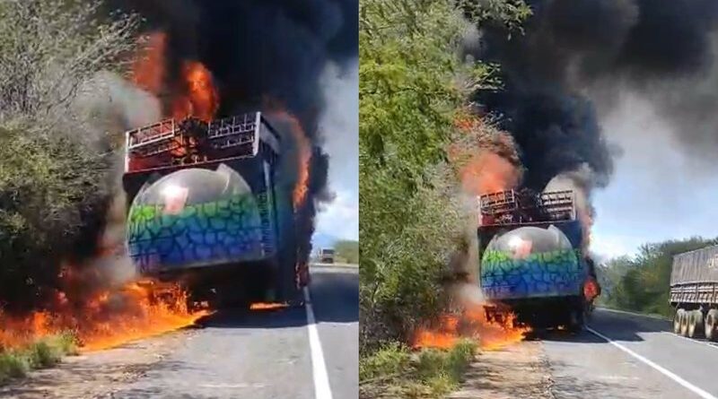 Trio tradicional de Salvador pega fogo durante viagem para show em Brasília