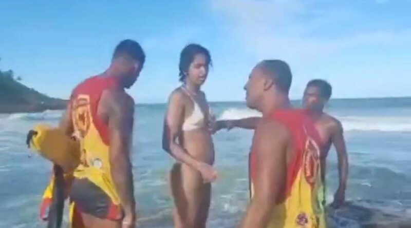 Vídeo de turista mordendo salva-vidas em Itacaré viraliza nas redes sociais