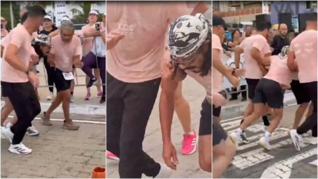Bell Marques passa mal e sai "carregado" de corrida em Fortaleza