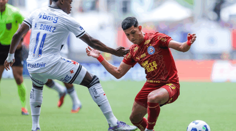 Bahia vence o Vasco por 1 a 0 em jogo tenso na Arena Fonte Nova