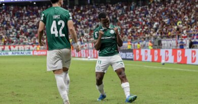 Palmeiras vence o Bahia fora de casa e dispara na liderança do Brasileirão 1