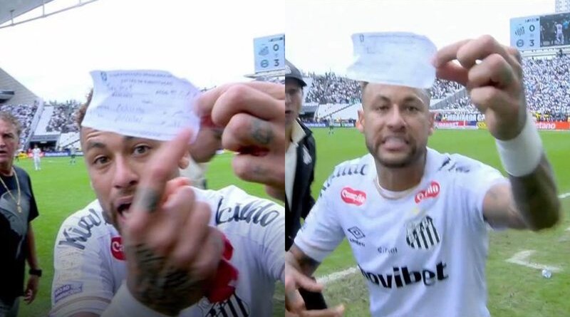 Árbitro erra substituição e tira Neymar de campo por engano