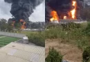 Incêndio de grandes proporções atinge fábrica de solventes na Grande São Paulo