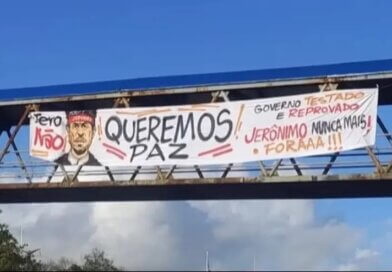“Queremos paz”: faixa expõe clamor contra a violência em Salvador
