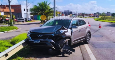 Cavalo na pista provoca acidente com dois veículos na BA-099, em Barra de Pojuca