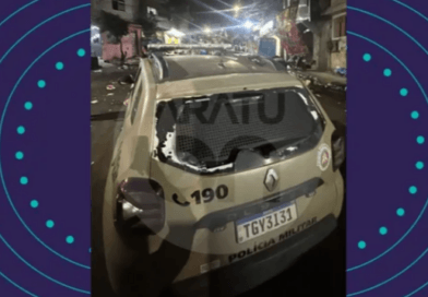 Viatura da PM é depredada durante festa de “paredão” no Curuzu, em Salvador