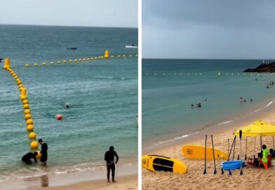 Porto da Barra ganha sistema de boias para reforçar a segurança de banhistas